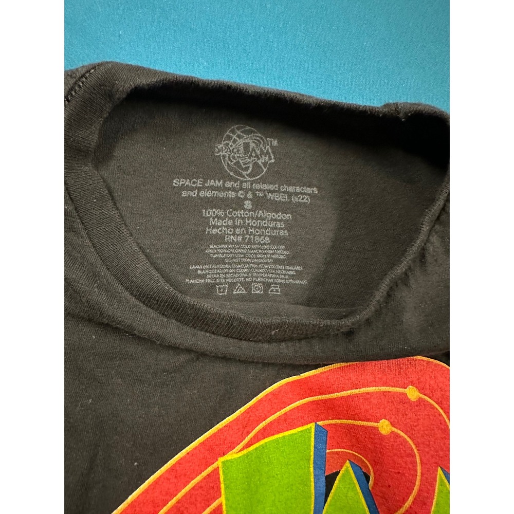 Space Jam Adult Graphic T Shirt Black Looney Tunes Characters Movie Size S - Picture 6 of 6